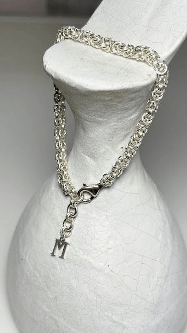 Bracelet Byzantin en Argent pampille M.