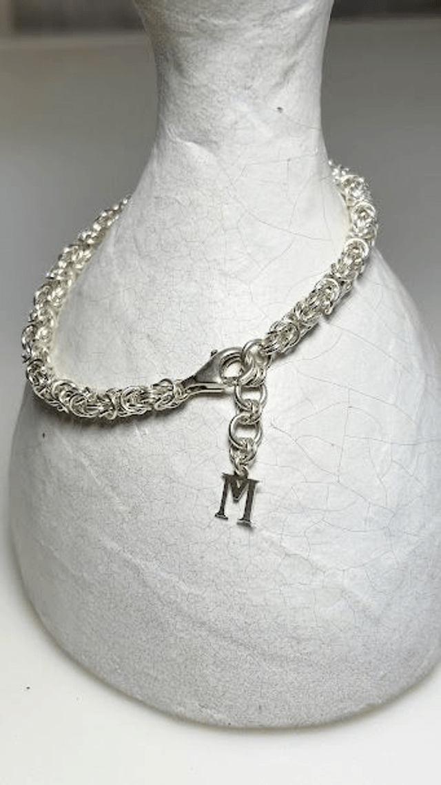Bracelet Byzantin en Argent pampille M.