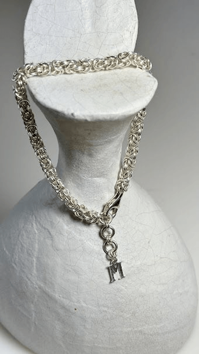 Bracelet Byzantin en Argent pampille M.